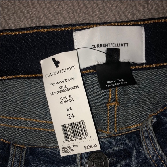 Current/Elliott Mashed Mini Denim Skirt SZ:24 - Picture 7 of 8